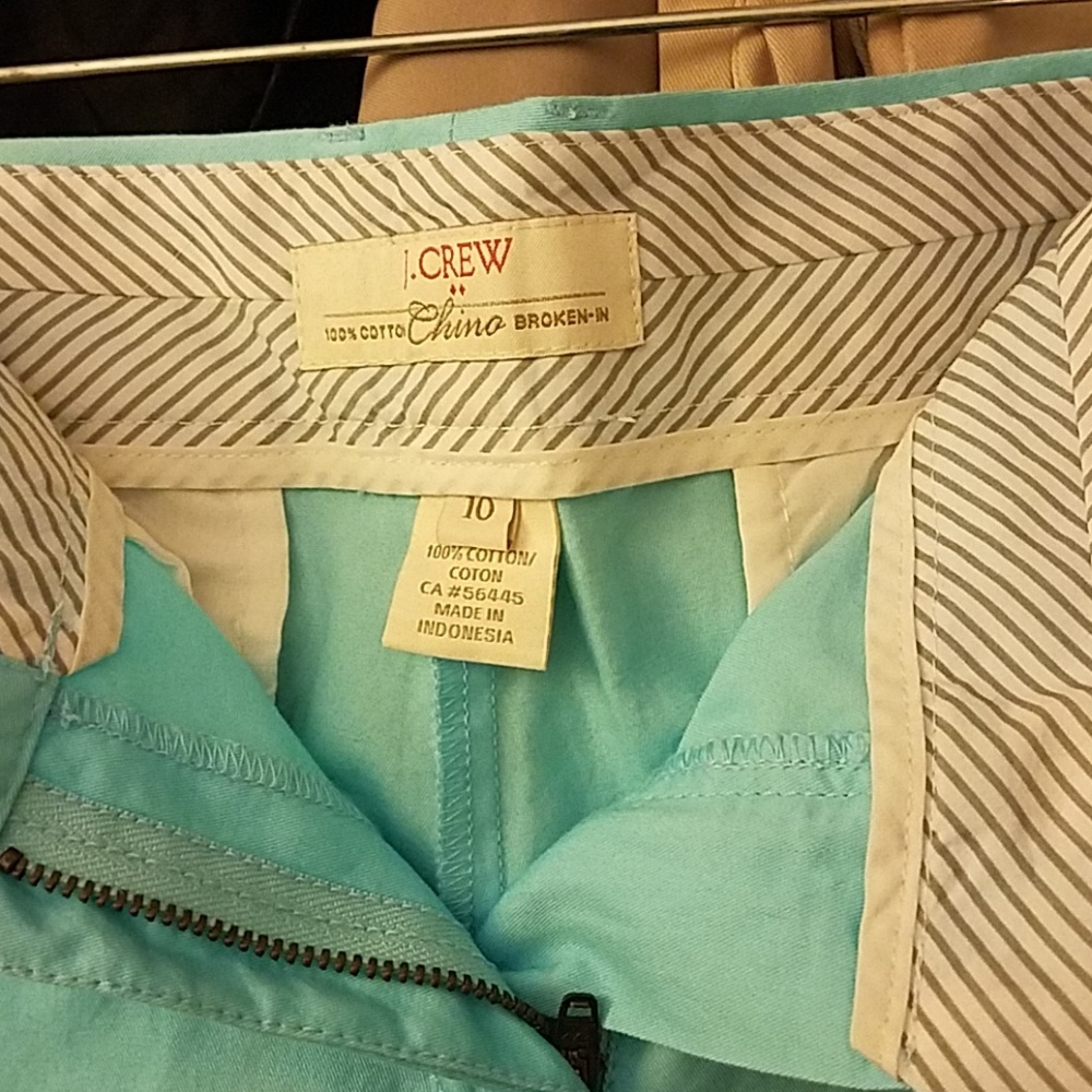 Teal J Crew Size 10 Shorts - Picture 3 of 3